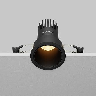 Встраиваемый светильник DL116-10W-2.7K-B **-9,7 см, *LED*10W, K, Maytoni technical Dip DL116-10W-2.7K-B, Черный, вр 6 см