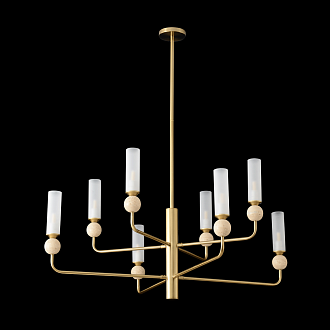 Люстра *98*50-74/109/114 см, 8*E14*60W, Crystal Lux Simply SIMPLY SP8 BRASS, Латунь