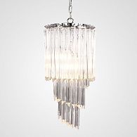 Подвесная люстра Odeon Chandelier Glass Clear 30*30*69 см, 3*E14*40W, ImperiumLoft 40.1929-2, Хром