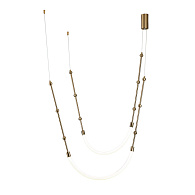 Подвесной светильник 1604*30 мм, 2*LED 19W 3000-6500K бронза Indigo Corda V000063L, 14010/2P Brass
