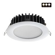 LED светильник 12 см, 15W, 3000-6000K, Novotech Lante 358952, белый, вр 10 см