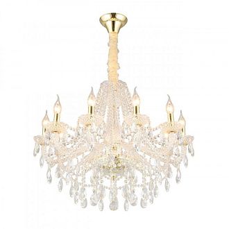 Подвесная люстра 73*80-170 см, 10*E14, 40W, Aployt Koletta APL.755.13.10, золотой