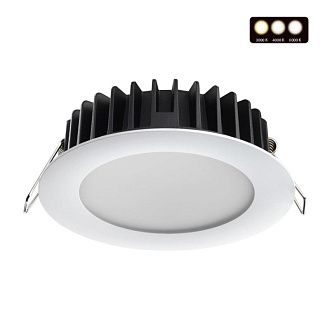 LED светильник 12 см, 15W, 3000-6000K, Novotech Lante 358952, белый, вр 10 см