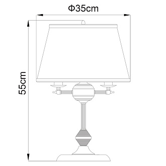 Светильник настольный Arte Lamp A3579LT-3AB Alice бронза