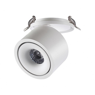 LED светильник 10 см, 15W, 4000K, Novotech Groda 358776, белый, вр 9 см