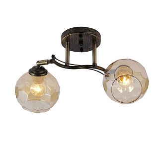 Люстра L430 x W200 x H220, мм, 2*40W (80W), BRONZE+BLACK(Бронза+Чёрный) Rilon 06475/2 BRONZE+BLACK