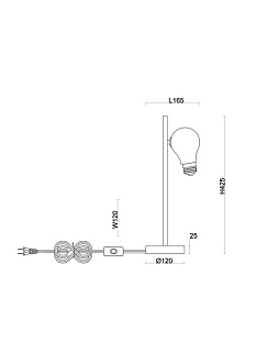 Настольная лампа 43 см, Freya Evidence FR5372TL-01B, черный