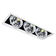 Встраиваемый светильник 75W 4000K Arte Lamp MERGA A8450PL-3WH белый, вр 46*15 см