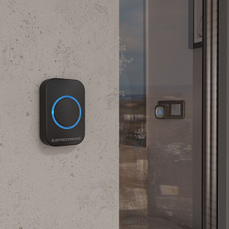 Звонок беспроводной 36M IP44 DBQ25M WL черный Elektrostandard