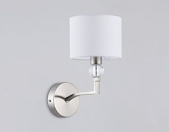 Бра с абажуром и хрусталем 22*14*25- см, 1*E14*40W, K, Ambrella Light High Light LH71125, никель