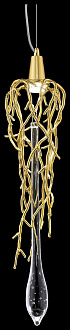 Светильник подвесной Wertmark Divina WE186.01.403, 16*16 см, матовое золото