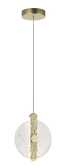 Люстра L200 x W55 x H250, мм, 9W 4000K, BRASS PAINTED METAL(Латунь) NewRgy 7055MD-200BSP/CL BRASS PAINTED METAL