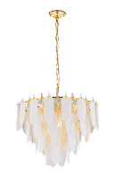Люстра Ø600 x H490 (1000), мм, 12*40W (480W), H GOLD (Золото) NewRgy C1-D600 H-GOLD