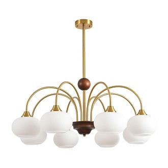 Люстра потолочная *87*65-65 см, 8*E27*60W, Lumion Larina 8323/8C, латунь