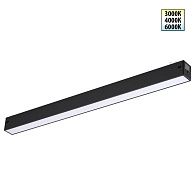Cветильник  43,6*2,5*3 см, 1*LED*24W, 3000/4000/6000K, Novotech VECTOR PORT 359938, черный,