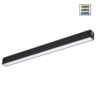Cветильник  43,6*2,5*3 см, 1*LED*24W, 3000/4000/6000K, Novotech VECTOR PORT 359938, черный,