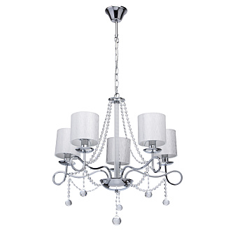 Люстра 64*100 см, 5*E14 хром/прозрачный MW-Light Федерика 684010105