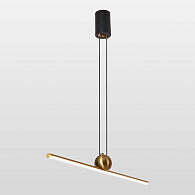 Линейно-подвесной светильник 80*5*35/120 см, 1*led*21W 3000K Lussole Bibb LSP-7204 Бронзовый