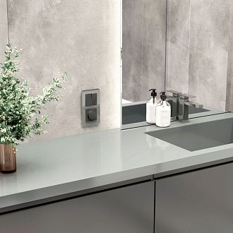 W0022440 Рамка на 2 поста Elite, графит, стекло Werkel, 4690389180705