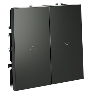 Выключатель встраиваемый для жалюзи 10А, титан Voltum S70 VLS020706, Пластик Soft touch