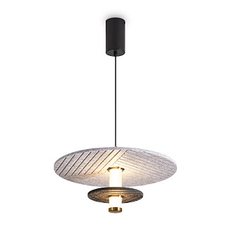 Подвесной светильник 41 см, 10W, 3000K, Freya Acoustic FR5494PL-L9GR, черный