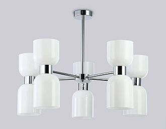 Люстра на штанге **30-51 см, 10*E14*40W, K, Ambrella Light High Light LH56083, хром