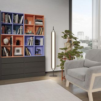 Торшер диммируемый со сменой цветовой температуры (управление - сенсор) 24*24*146- см, 1*LED*32W, 2700/4000/6000K, Novotech Ala NOV359543, черный