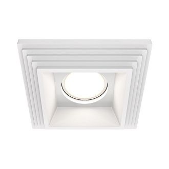 Встраиваемый светильник DL005-1-01-W-1 12,2*12,2*-4,1 см, 1*GU10*10W, K, Maytoni technical Gyps Modern DL005-1-01-W-1, Белый, вр 12,5*12,5 см