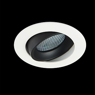 Встраиваемый светильник 9 см, 7W, 3500К Citilux Альфа CLD001NW4, белый-черный