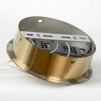 Люстра подвесная 70*50 см, 4*led*13W, 3000K, 12 м2 Lussole Bartow LSP-7247 матовое золото