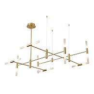 Светильник подвесной 110*130*120 см, 16*G9*5W 4000K ST LUCE Rimini SL1216.203.16 матово золотистый