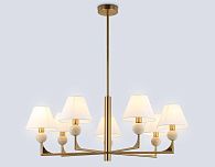 Люстра на штанге с абажурами **58- см, 7*E14*40W, K, Ambrella Light High Light LH75162, латунь