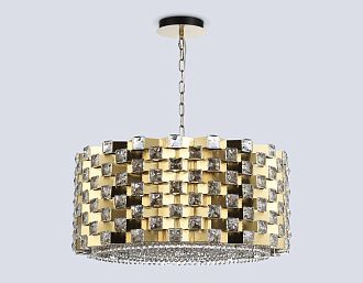 Подвесная люстра с хрусталем **32-120 см, 18*E14*40W, K, Ambrella Light High Light LH41009, латунь