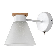 Настенное бра Arte Lamp Tyler A1031AP-1WH, белый-дерево
