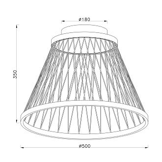 Светильник 50*35 см, *LED*43W, 3000K, Mantra Spider MAN8981, серый