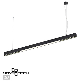 Светодиодный светильник 120 см, 40W, 4000K, Novotech Iter 358870, черный