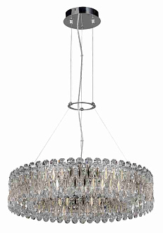 Светильник подвесной 61 см, Crystal Lux LIRICA SP10 D610 CHROME/GOLD-TRANSPARENT Хром