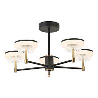 Люстра потолочная *73*36-36 см, 5*LED*7W, 4000K, Lussole  LSP-7483, черный
