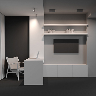 Накладной светильник 22*2,3*8,8 см, LED, 12W, 4000К, Maytoni Technical Basis Rot C133CL-12W4K-W белый