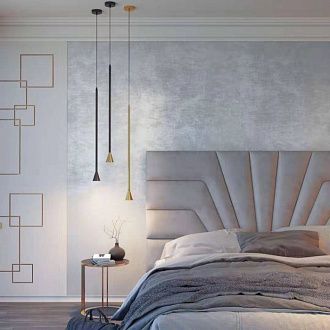 Подвесной светильник 8*180 см, GU10, 1-2 м2 Odeon Light Pipa 3884/1G, золото