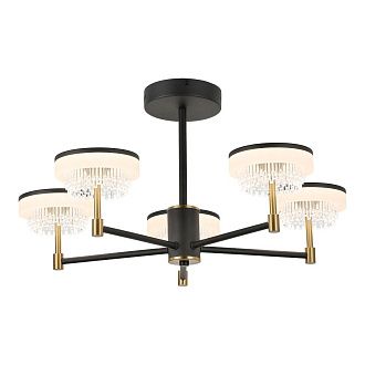 Люстра потолочная *73*36-36 см, 5*LED*7W, 4000K, Lussole  LSP-7483, черный