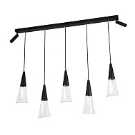Подвесной светильник 99*20*85 см, LED 30W, 3000 / 6000K, Черный LED4U L7105-7 BK