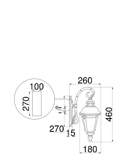 Уличный настенный светильник Maytoni Goiri O029WL-01BZ, коричневый-бронза