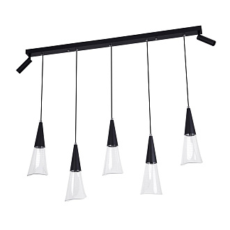 Подвесной светильник 99*20*85 см, LED 30W, 3000 / 6000K, Черный LED4U L7105-7 BK