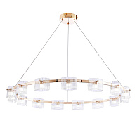 Подвесная люстра 102*150 см, 15*LED, 69W, 4000К, Favourite Ori 4248-15P латунный