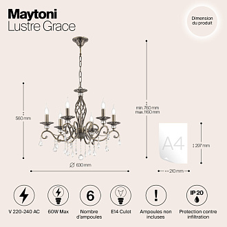 Люстра Maytoni RC247-PL-06-R Бронза
