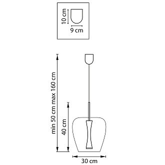 Подвес 30*50/160 см, 10W 3000K Lightstar Cupola 804203 Серебро