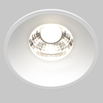 Встраиваемый светильник 6*6*5,3 см, LED, 7W, 4000К, Maytoni Technical ROUND DL058-7W4K-W белый, вр 5,4 см