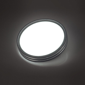 Cветильник 50*7 см, LED 72W, 3000-6000 К, IP43, белый/венге под дерево/хром, пластик Sonex Trosto, 7604/EL