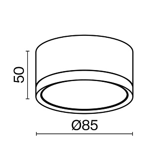 Светильник 9*9 см, GX53, IP20 Technical C086CL-GX53-SRD-W, белый